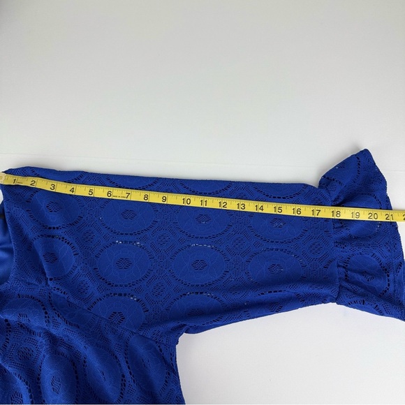 NWOT Chris McLaughlin Crochet Bell Sleeve Midi Dress Size 18W‎ Party Cocktail - Picture 8 of 11